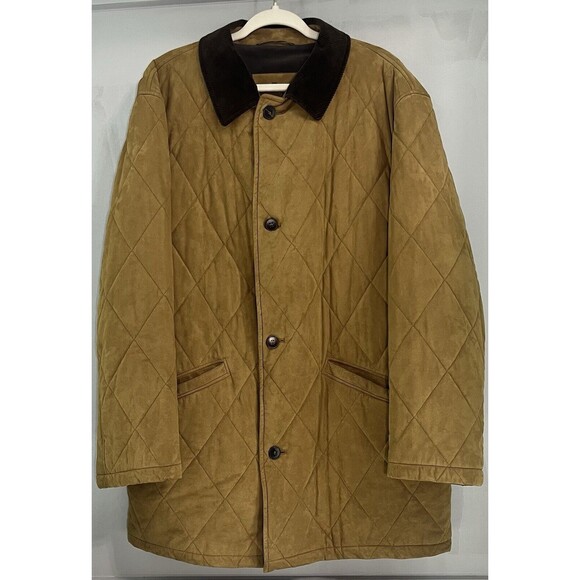 Men’s Piatelli PKZ Faux Suede Amaretta Italian‎ Jacket Coat Beige Tan Size 54 - Picture 2 of 11